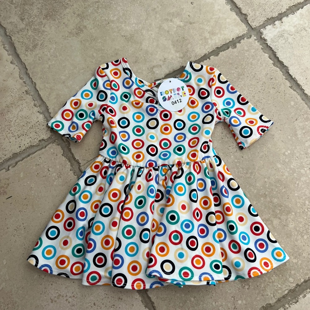 DotDotSmile Baby Girls 6/12M Bundle 10pc Dresses Leggings Mixed Prints Lot USA - Picture 5 of 12